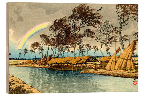 Hout print Rainbow at Hatta in Kaga province