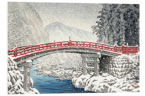 PVC-tavla Shinkyo bridge in Nikko under the snow