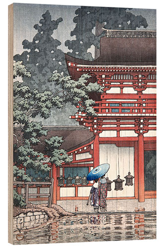 Trätavla Rain at Kasuga Shrine, Nara