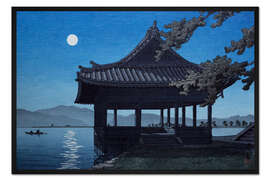 Gerahmter Kunstdruck Pavillon am Wakaura Beach