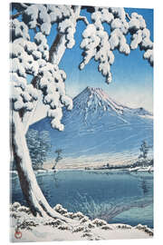 Cuadro de metacrilato  Fuji tras la nieve en la bahía de Tagonoura - Kawase Hasui