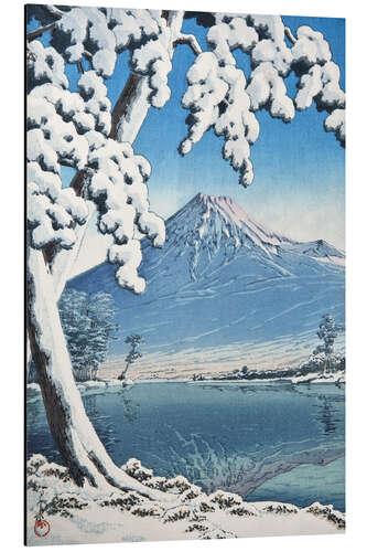 Quadro em alumínio Fuji depois da neve na Baía de Tagonoura