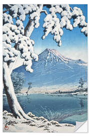 Wall sticker Fuji after the snow in Tagonoura Bay