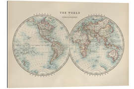 Gallery print World Map 19th Century (English)