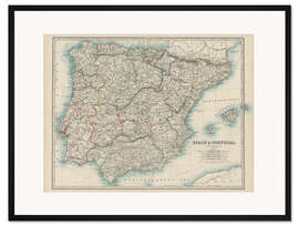 Gerahmter Kunstdruck Spanien, Portugal 19. Jahrhundert (englisch)