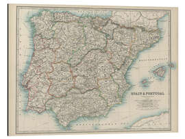 Magnettafel Spanien, Portugal 19. Jahrhundert (englisch)