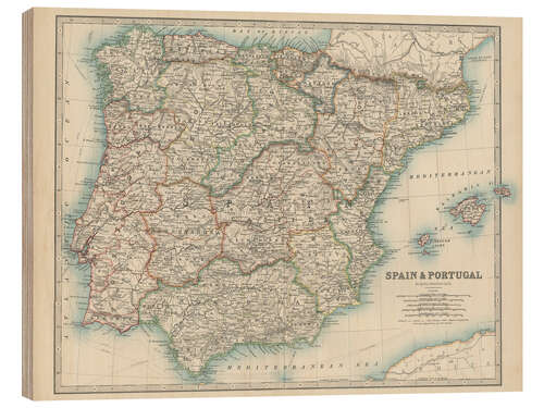 Puutaulu Spain, Portugal 19th century