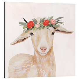 Aluminium print Garden goat I