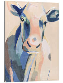 Aluminium print Beige cow I