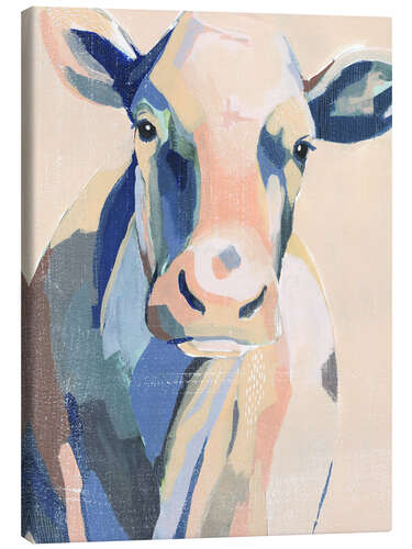 Canvas print Beige cow I