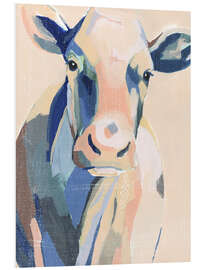 Foam board print Beige cow I