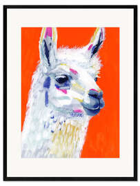 Framed art print Pop Art Lama