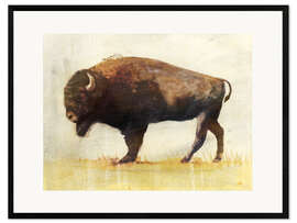Kunsttryk i ramme Bison I
