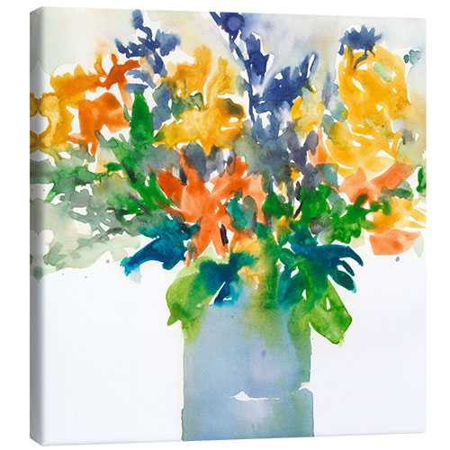 Canvas print A Colourful Watercolour Bouquet