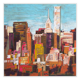 Wall print  City color II - Jennifer Gardner