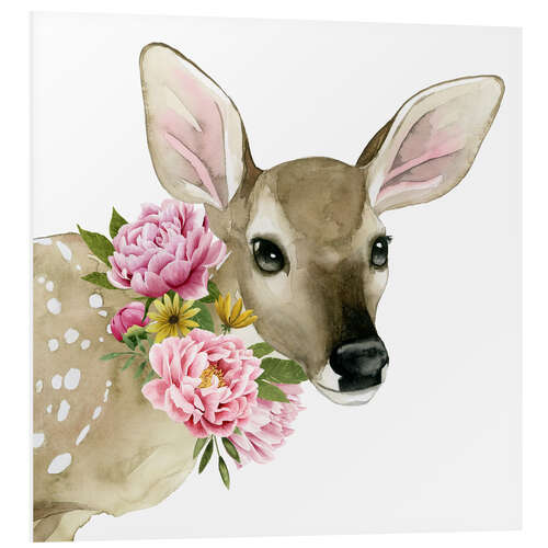 Foam board print Deer in the spring I