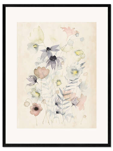 Impression artistique encadrée Aquarelle pot-pourri I