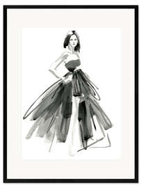 Ingelijste kunstdruk Evening dress I