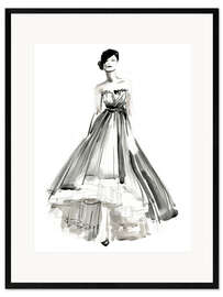 Plakat artystyczny premium w ramie Evening dress II