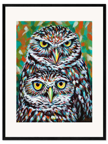 Kunsttryk i ramme Feather Friends I