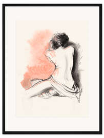 Gerahmter Kunstdruck Weiblicher Rückenakt III