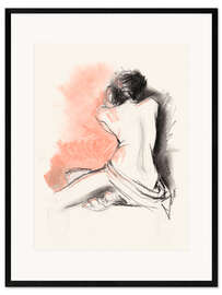 Impression artistique encadrée Nu féminin de dos III
