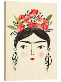 Wood print Frida Kahlo&#039;s dreams II