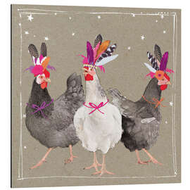 Magnettafel Lustige Hühner