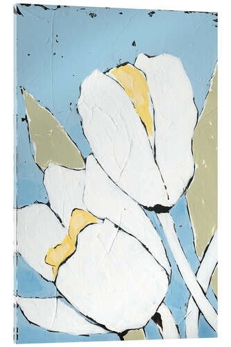 Acrylic print White Tulip Triptych I