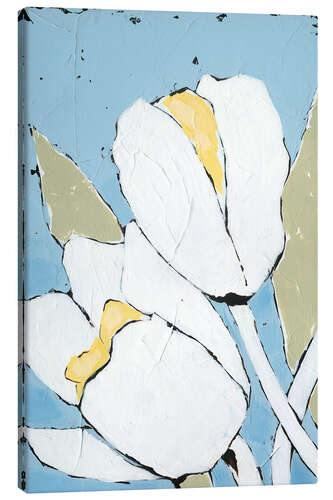 Leinwandbild Weißes Tulpen-Triptychon I