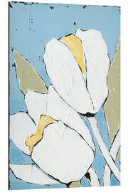 Magnettafel Weißes Tulpen-Triptychon I