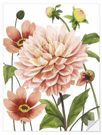 Sticker mural Dahlia magique I