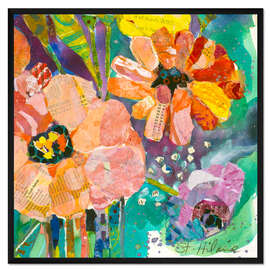 Gerahmter Kunstdruck Kräftige Blüten III