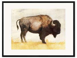 Impression artistique encadrée Bison II