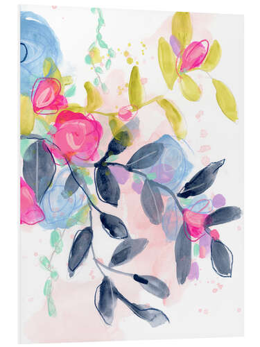 Foam board print Playful flower composition I