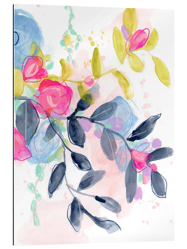 Tableau en plexi-alu Composition florale ludique I