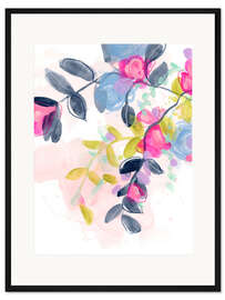Gerahmter Kunstdruck Verspielte Blütenkomposition II