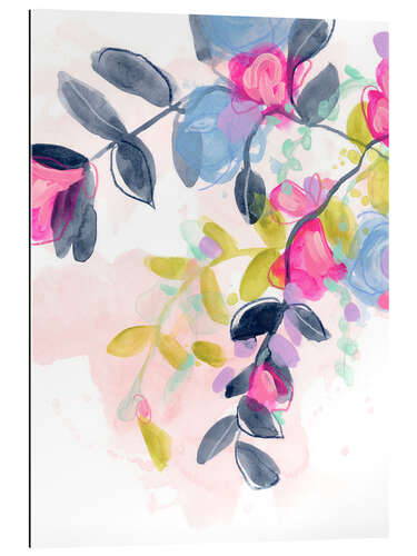 Tableau en plexi-alu Composition florale ludique II