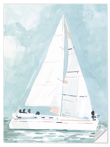 Selvklebende plakat Small sailboat