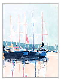 Wall print  Boat Club I - Emma Scarvey
