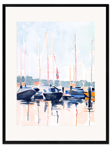 Impression artistique encadrée Club de voile II