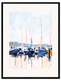 Impression artistique encadrée Club de voile II
