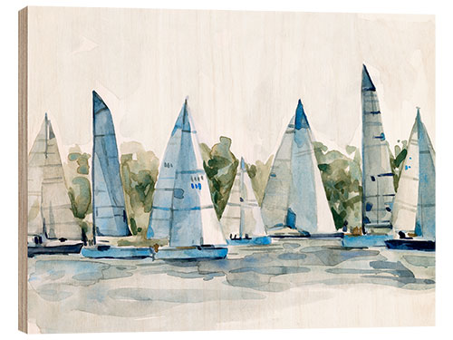 Wood print Sailing trip II