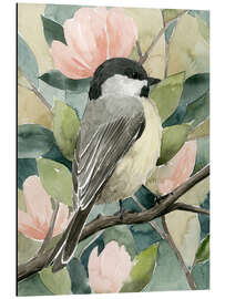 Magnettafel Meise auf Magnolienzweig