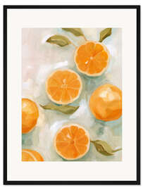 Gerahmter Kunstdruck Frische Zitrusfrüchte I