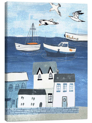 Canvas print Boats in the harbor