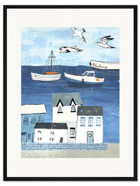 Gerahmter Kunstdruck Boote im Hafen