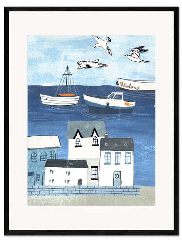 Framed art print Boats in the harbor
