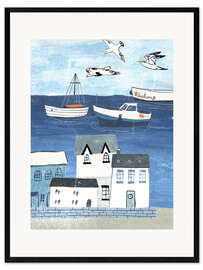 Framed art print Boats in the harbor