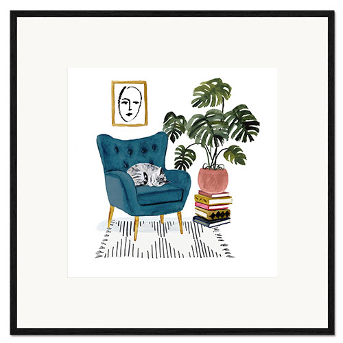 Ingelijste kunstdruk Couch Potato I